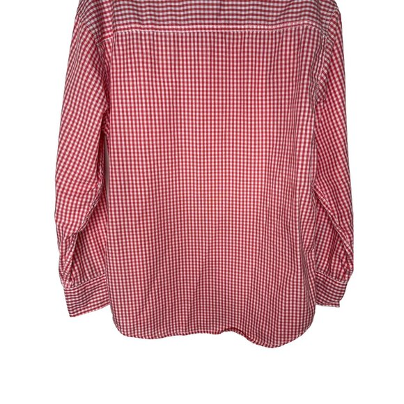 Nautica Boys Medium 10/12 Red Gingham Check Long Sleeve Button Down Shirt - Picture 10 of 12